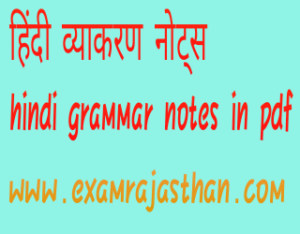 hindi vyakarn notes in pdf हिंदी व्याकरण नोट्स इन पीडीऍफ